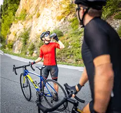 riding on the road